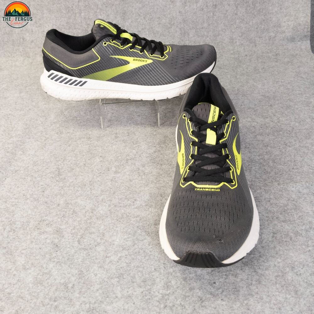 Brooks Transcend 7 Sneaker Shoes Black Green Lace-Up Gorpcore Men's Size 11.5 D